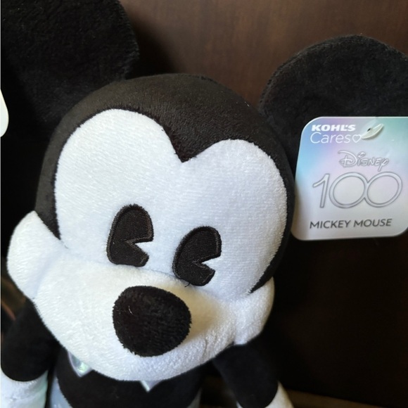 Disney 100 Years of Wonder Plush 17" Mickey & Minnie Mouse Dolls Metallic Silver - Picture 3 of 12